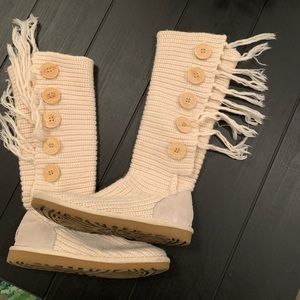 UGG Classic Cardy Button Detailed Knit Boots